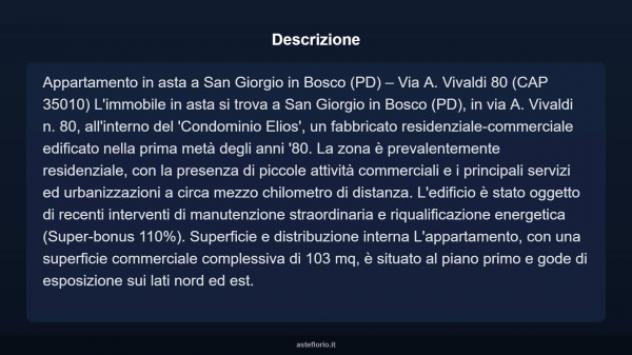 Immobile in asta di 103 m², box auto in vendita a San Giorgio in Bosco - Foto 5