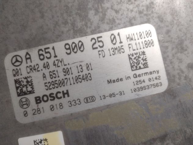 CENTRALINA MOTORE MERCEDES BENZ, BOSCH 0 281 018 333, 0281018333, A 651 900 25 0 - Foto 6