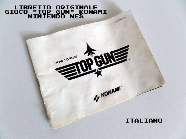 Libretto gioco " TOP GUN" Nintendo NES originale (vintage)