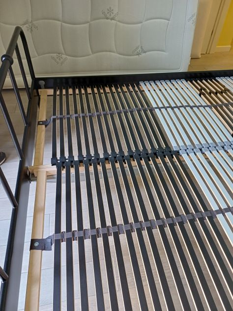 Letto matrimoniale in ferro battuto nero nuovo - Foto 8