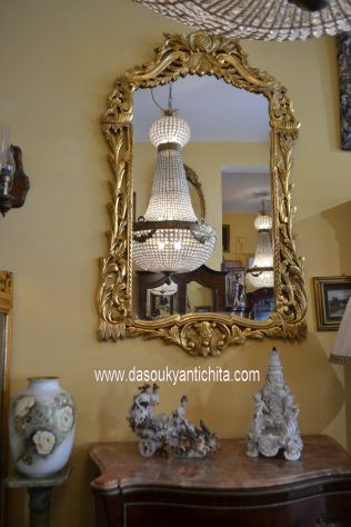 Specchiera dorata stile Barocco alta 169 cm. - Foto 3