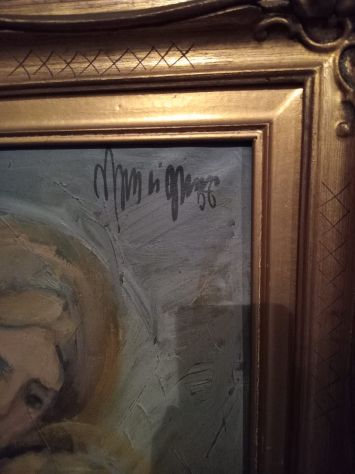 DIPINTO OLIO SU TELA DI ANTIQUARIATO ITALIANO FIRMATO - Foto 3