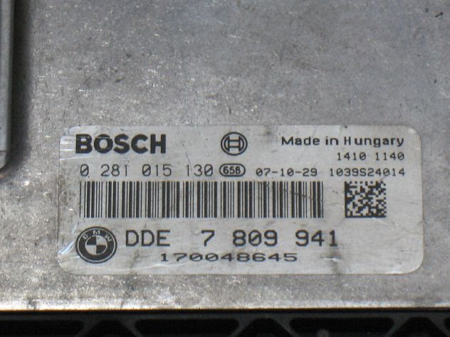 0281015130 ECU BMW E90 325D E60 525D 2.5 D 0281015130 EDC16C35 DME7809941 - Foto 2