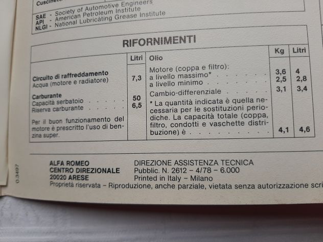 ALFA ROMEO ALFASUD TI 1.3/1.5    ANNO 1978   USO E MANUTENZIONE   ORIGINALE - Foto 3