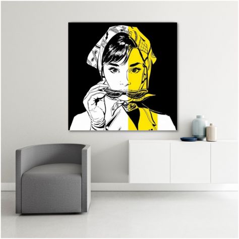 Quadro Dipinto a mano fumetto Julia