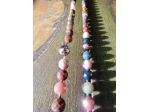 Collana chanel di Agata indiana naturale,taglio sferico sfaccettato.Nuova!