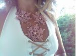 COLLANA CON 3 CRISTALLI AD UNCINETTO