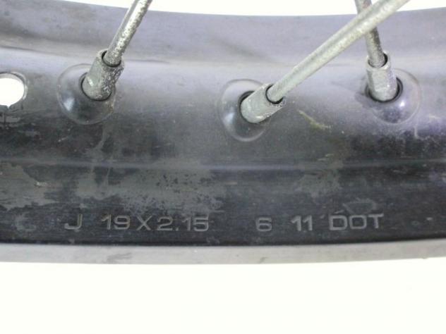 CERCHIO RUOTA ANTERIORE 19 X 2.15 HONDA TRANSALP XL 700 V ABS 2007 - 2013 44650MFFD40 FRONT WHEEL STORTA MOZZO INTEGRO - Foto 4