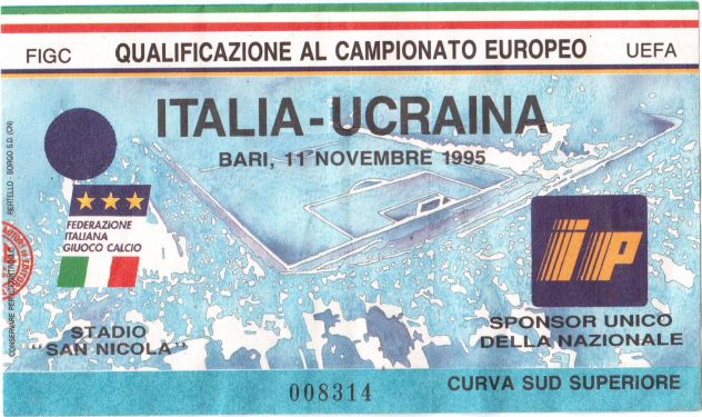Biglietto usato "ITALIA - UCRAINA" calcio