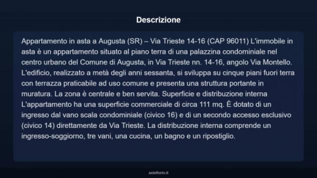 Immobile in asta di 111 m² con più di 5 locali in vendita a Augusta - Foto 5