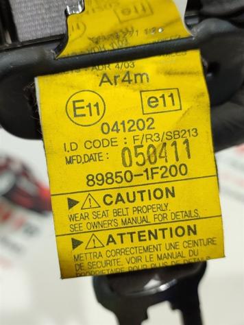 CINTURA DI SICUREZZA POSTERIORE CENTRALE KIA Sportage Serie 89850-1F200 G4FD (1621) - Foto 4