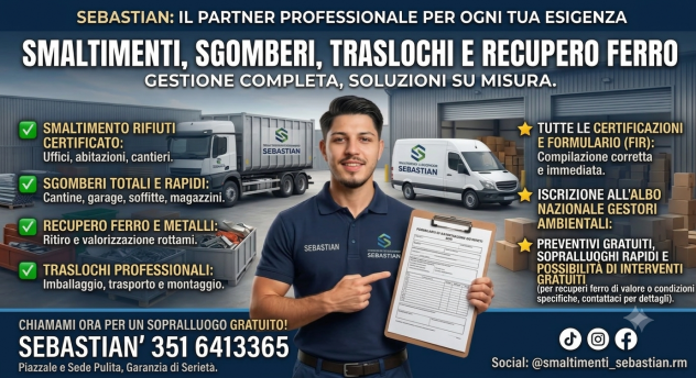 Traslochi e sgomberi e smaltimenti a roma