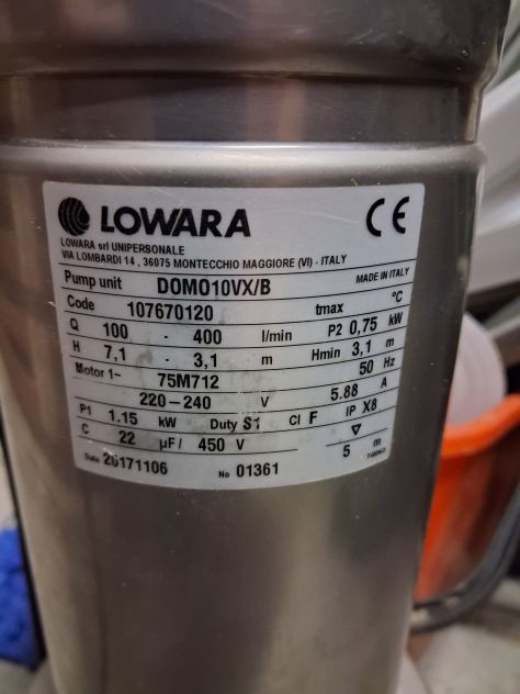 Coppia Pompe Sommergibili Lowara DOMO 10VX/B - Professionali Inox - Foto 2