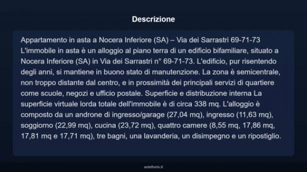 Immobile in asta di 338 m² con più di 5 locali e box auto in vendita a Nocera Inferiore - Foto 6