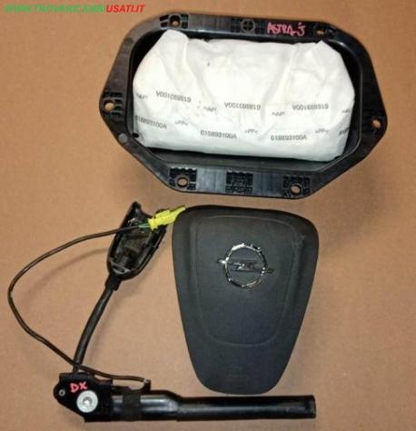 DISPOSITIVO AIRBAG LATO GUIDA KIT VOLANTE 2 SP.GIALLO/AZZURRO - PASS.2 SP. GIALLO/AZZ. 1 PRETENSIONATORE DX OPEL ASTRA (P10) 5p  Carrozzeria  Sicurezz