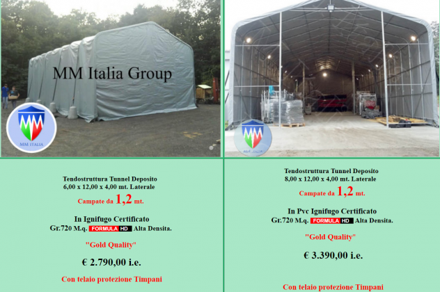 Tunnel Tendoni Coperture Agricole Industriali a Agrigento 8 x 12 x 4 mt - Foto 2