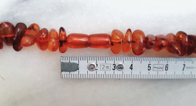 BELLISSIMA COLLANA SCALARE IN AUTENTICA AMBRA BALTICA NATURALE A GOCCE. - Foto 10
