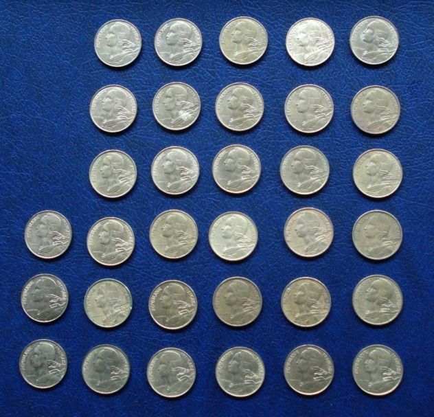 lotto 187 - Francia 10 centimes lotto 33 monete anni diversi vedi foto e descriz - Foto 2
