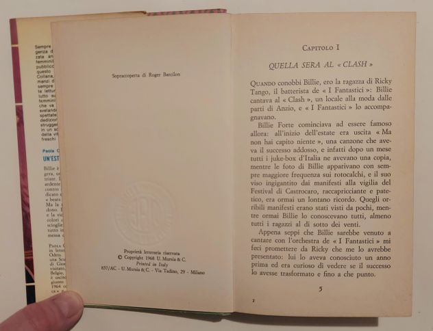Un'estate con Billie di Paola Chiesa Collana: Le ore 8;  1°Ed.Mursia, 1968 - Foto 5