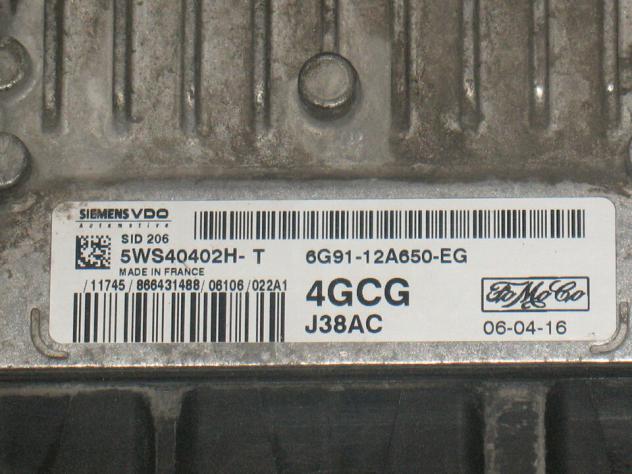 5WS40402H-T ECU FORD S-MAX SID 206 5WS40402H-T 6G91-12A650-EG SID206 4GCG - Foto 2