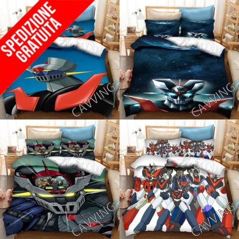 COMPLETO LETTO SET SINGOLO / MATRIMONIALE MAZINGA Z MAZINGER - Foto 3