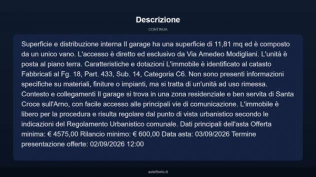 Immobile in asta di 11 m² in vendita a Santa Croce sull'Arno - Foto 7