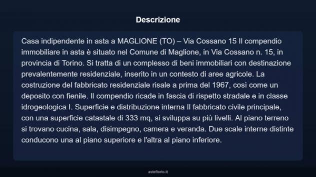 Immobile in asta di 333 m², box auto doppio in vendita a Maglione - Foto 4