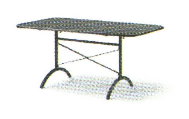 MWH Tavolo ribaltabile lamiera stirata 160x95 cm