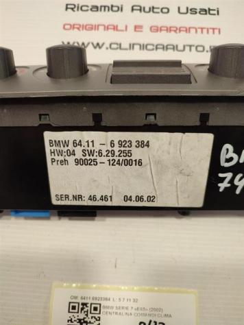 CENTRALINA CLIMA BMW Serie 7 E65/E66/E67/E68 6411 6923384 (0105) - Foto 5