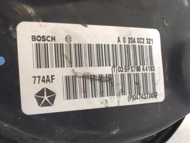 04743774AF SERVOFRENO DODGE JOURNEY 2.0 D 103KW 6M 5P (2010) RICAMBIO USATO CON POMPA COMANDO FRENI CILINDRO MAESTRO E VASCHETTA A02040C2321 - Foto 6