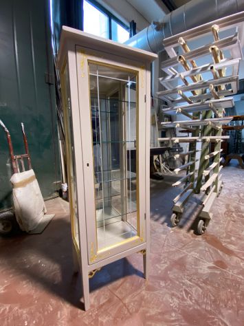 NUOVA CRISTALLIERA 1 ANTA DI VERO LEGNO, VARIE FINITURE - Foto 10