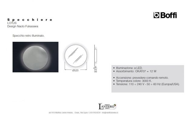 specchio da parete lotus design boffi depadova - Foto 4