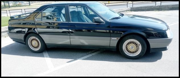 Alfa Romeo 164 TURBO Nera Anno 1990 auto d'Epoca con spoiler e Cerchi in Lega!