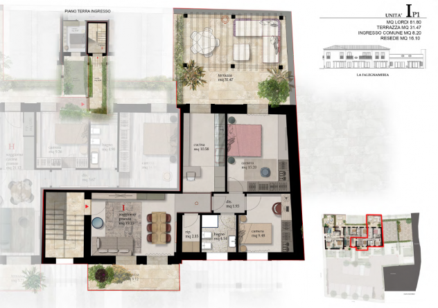 Appartamento in vendita a Cascina 81 mq Rif: 1258912