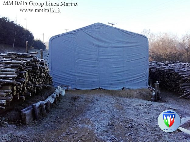 Strutture in Acciaio  senza permessi 8,0 x 20,0 x 4,0/5,25 mt. pvc 550 - Foto 4