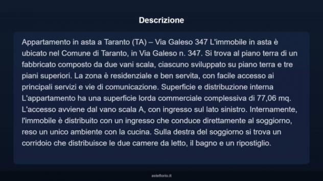 Immobile in asta di 77 m² in vendita a Taranto - Foto 6