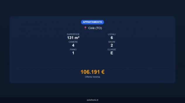 Immobile in asta di 131 m² con più di 5 locali e box auto in vendita a Ciriè - Foto 16