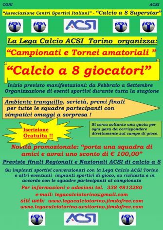 Campionati e Tornei amatoriali di calcio a 7 e 8 giocatori in Torino - Foto 2
