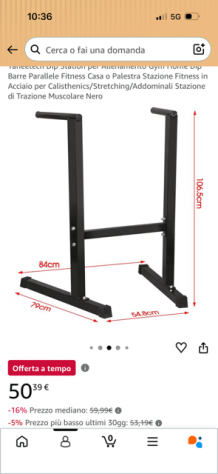 Barre parallele per flessioni(dips). - Foto 2