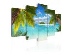 Quadro Con Una Isola Caraibica Cm. 100x50 E 200x100 ARREDALACASA