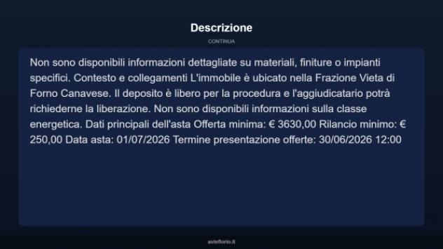 Immobile in asta di 34 m² in vendita a Castelnuovo Nigra - Foto 4
