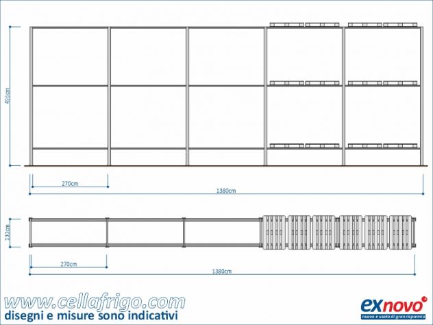 14 metri di scaffalatura porta pallet usata - Foto 6