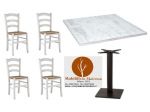 Set Tavoli e Sedie Per Ristoranti Pizzerie Pub In Stile Shabby Chic cod113 Nuovi