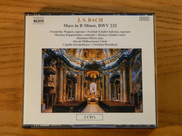 Bach, Mass in B Minor, Brembeck, Naxos, 1992 Doppio CD - Foto 4