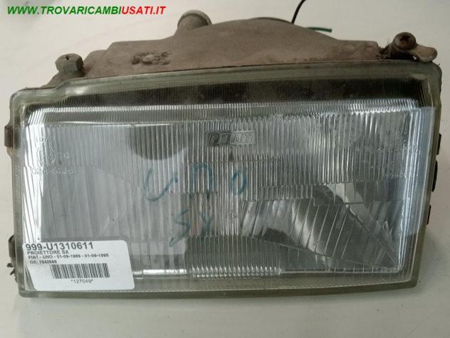 PROIETTORE SX 999-U1310611 Parti elettriche Fanaleria Proiettori Proiettore ant. FIAT - UNO - 01-09-1989 - 01-09-1995