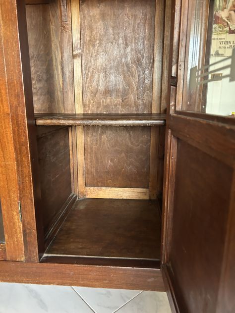 Mobile vetrina in legno noce massello - Foto 2