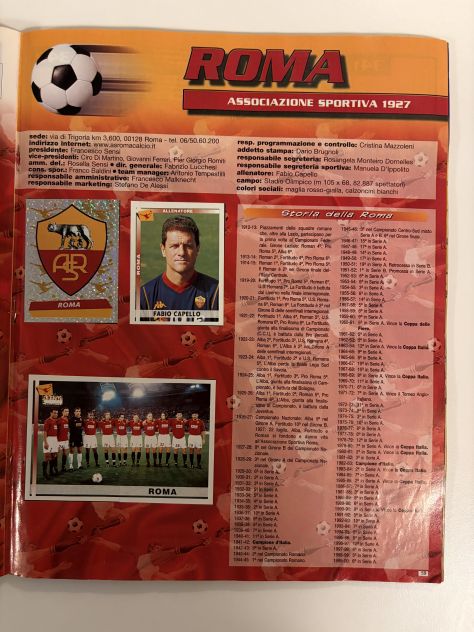Album Calciatori Panini 00-01 COMPLETO- 40° Anniversario-Roma Scudetto - Totti - Foto 6