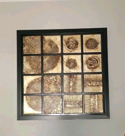 Coppia Quadri Materici Astratti 3D Oro Brescia - Foto 3