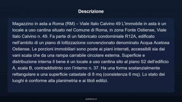 Immobile in asta di 8 m² in vendita a Roma - Foto 4