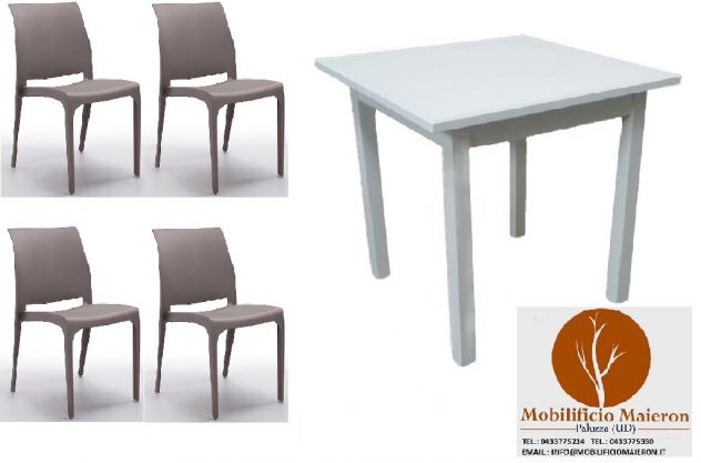 Set Sedie Tavoli Pino Per Arredamento Bar Ristorante Pizzeria